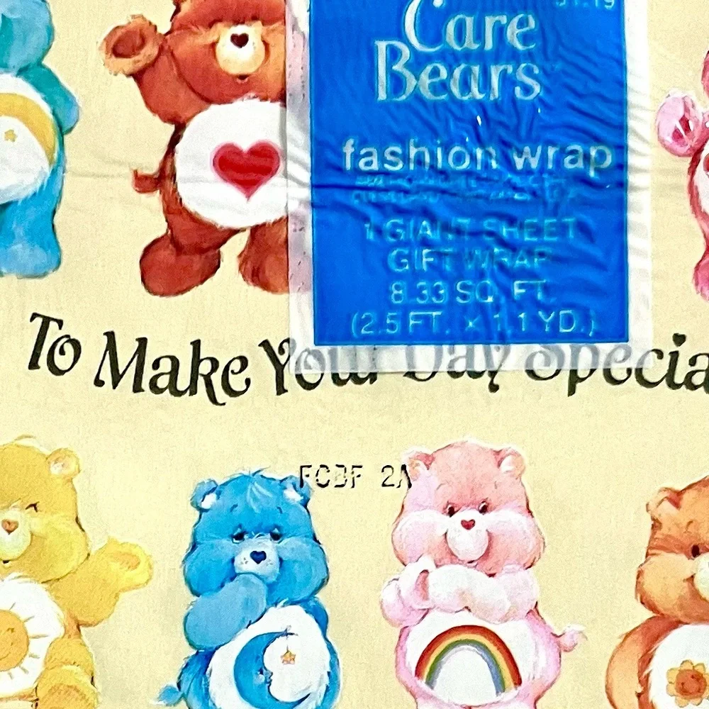 Vintage 80’s Care Bears special day wrapping paper